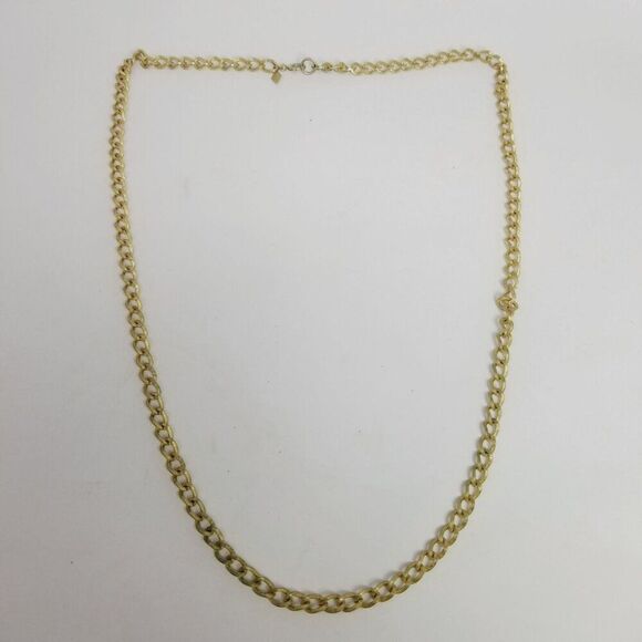 Vintage Sarah Coventry Long Gold Tone Chain Necklace, 26 Inches Long, Estate - Picture 3 of 10